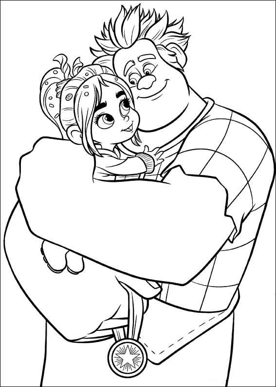 Kids-n-fun.com | Coloring page Wreck it Ralph ralph vanellope 3